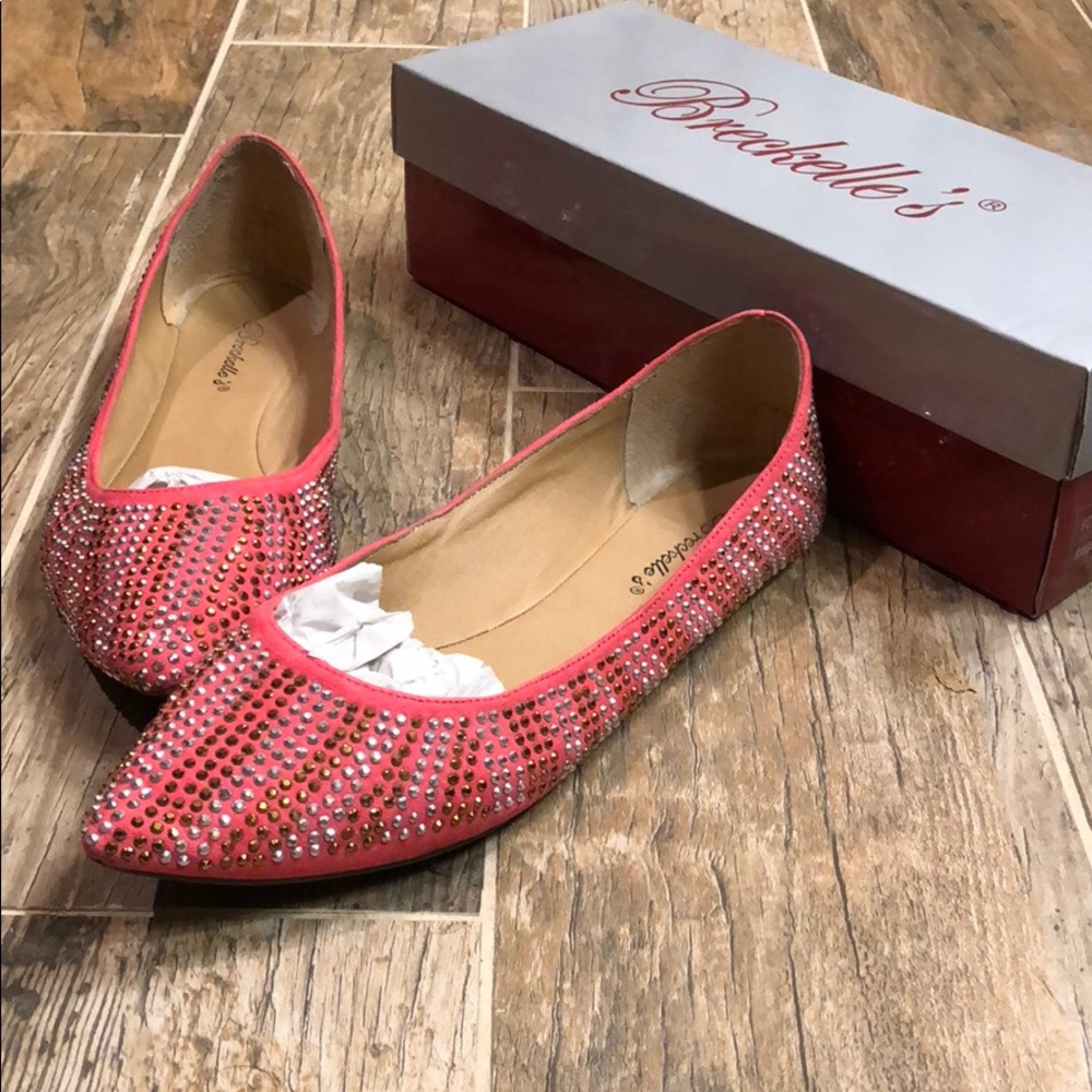 Breckelle’s pink lemonade flats, size 8